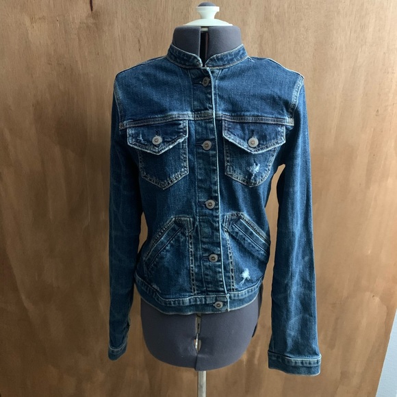 Hollister Women’s Blue Jean Jacket Sz M - Picture 2 of 12